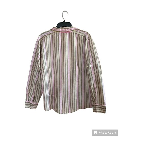 Chicos Pink Stripped Shirt. Sz.3 = XL 16 - Picture 2 of 5